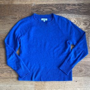 Madewell 100% Cashmere Crewneck Sweater in Cobalt Blue